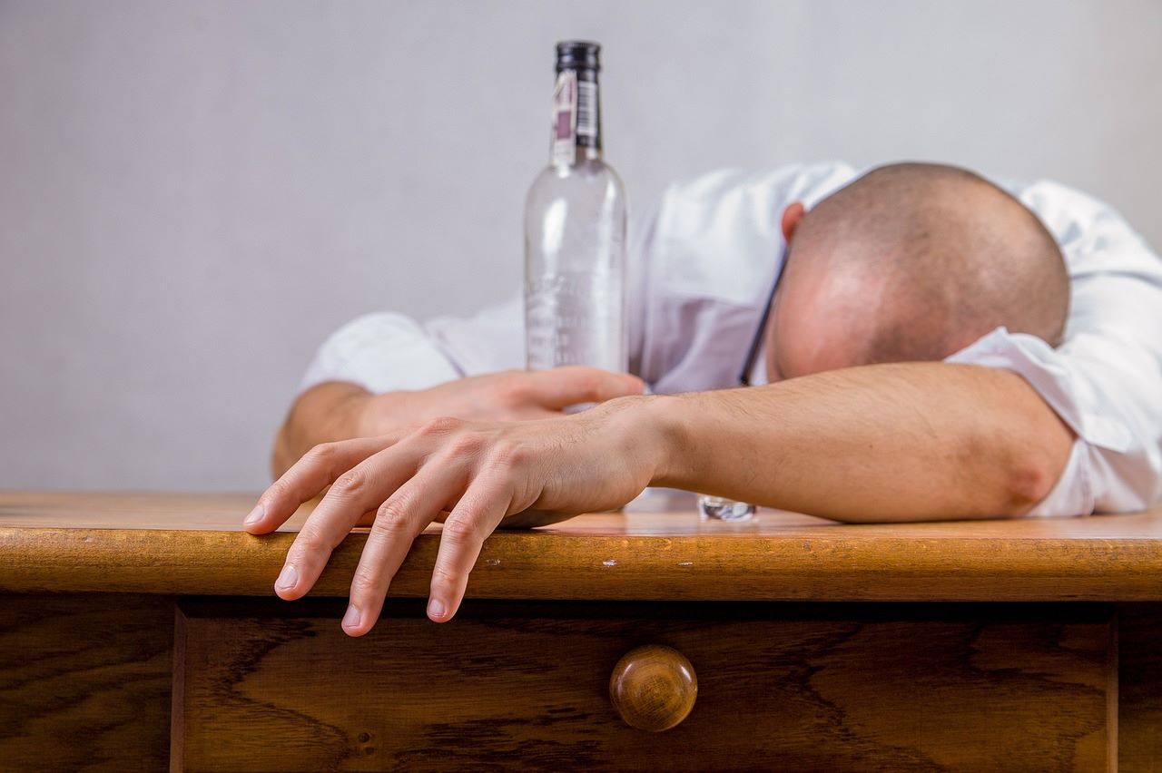 Man struggling with alcohol use